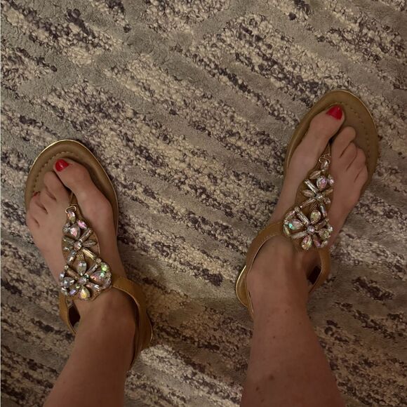 Nicole Tan Bling Sandals for Summer size 6 - Picture 2 of 6